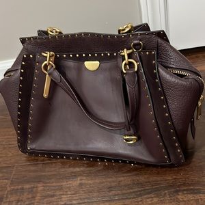 dark purple coach bag